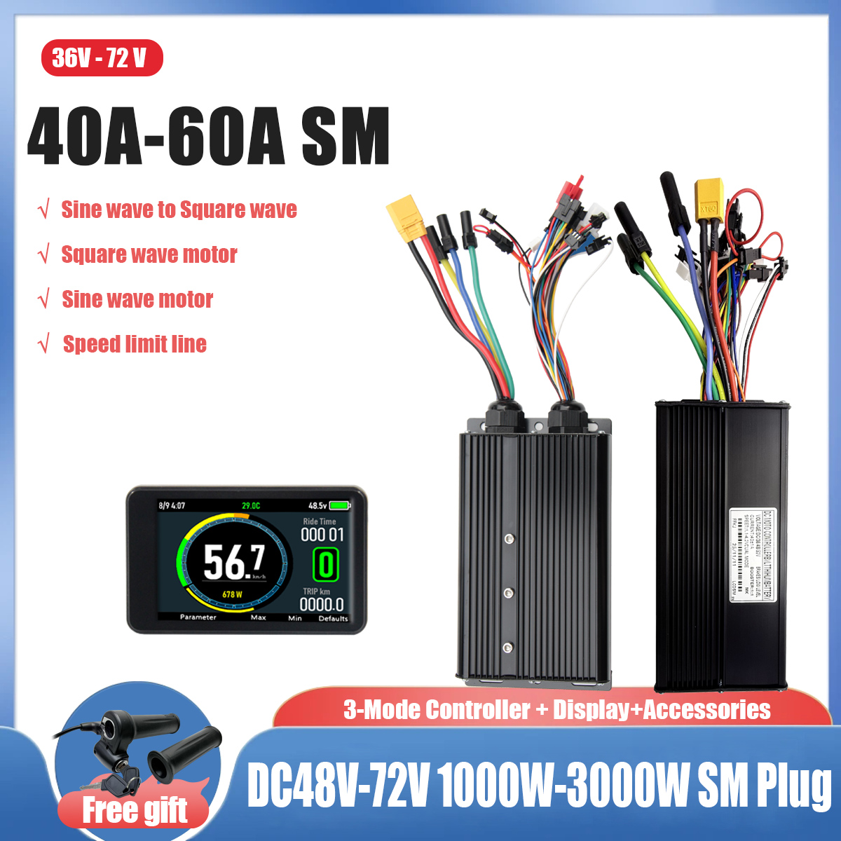 EBIKE conversion sinusoïdale à - Ebike Conversion Kit 72V 3000W avis et prix