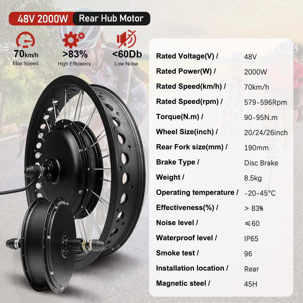 Kit de moteur de gros vélo éle - Ebike Conversion Kit 72V 3000W avis et prix