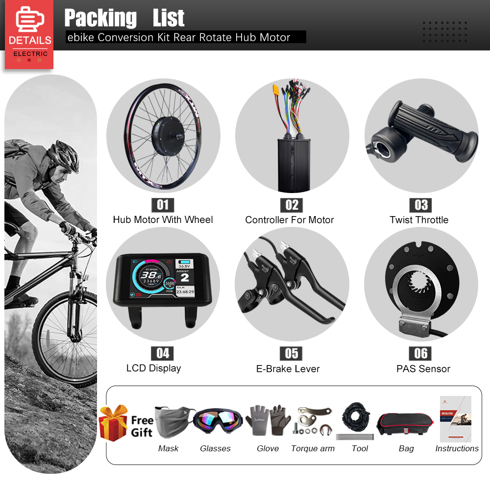 Kit de Conversion de vélo élec - 72V 5000W Hub Motor Kit avis et prix